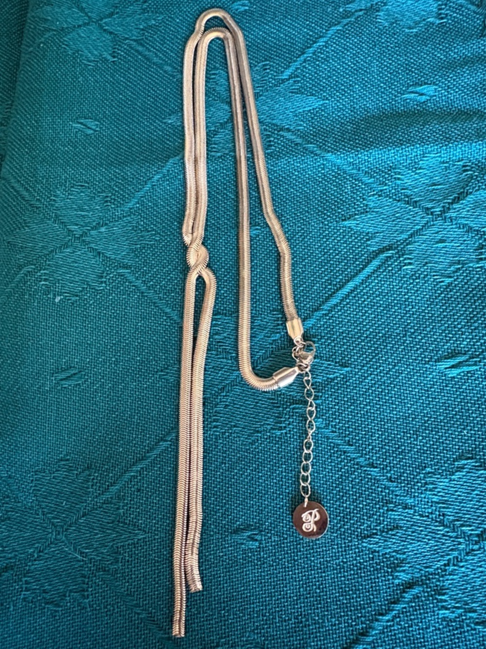 Plunder goldTone Lariat Necklace with 'P' Charm for Plunder $15
